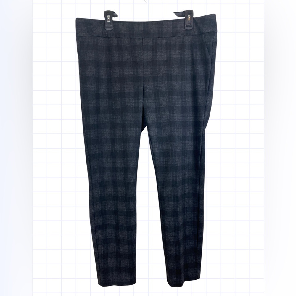 Hilary Radley Gray Plaid Dress Pants Size L